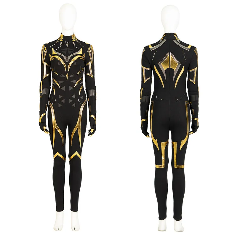 Black Panther 2 Shuri Cosplay Costume Shuri Battle Suit Supergirl Black Jumpsuit Halloween Outfit
