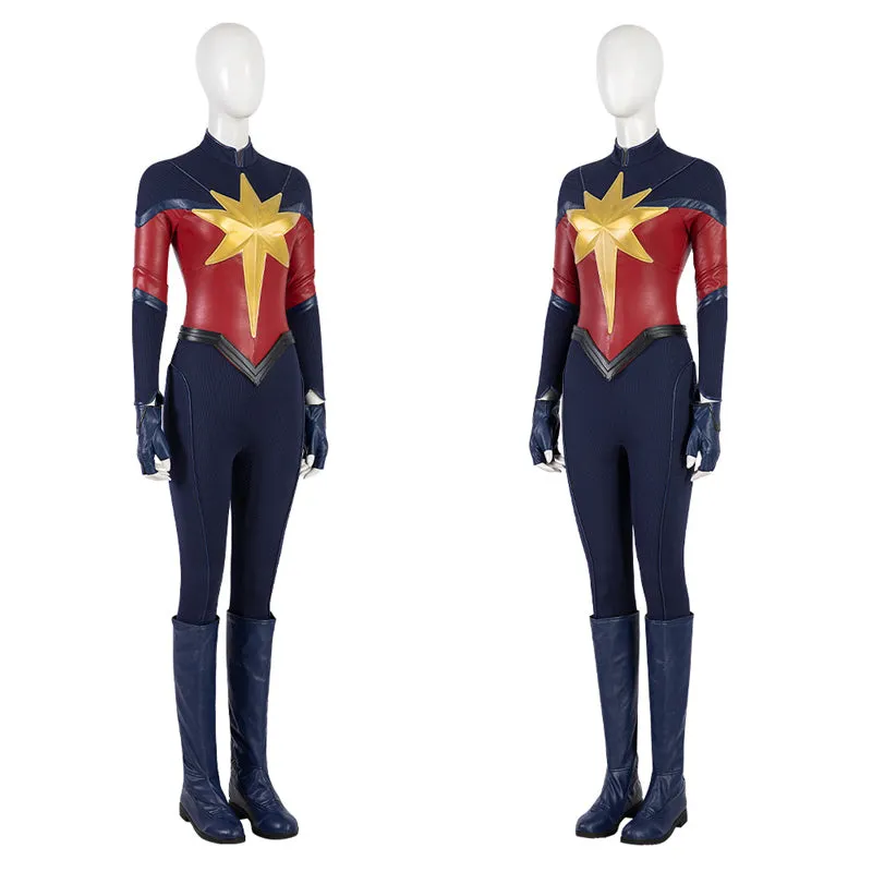 Carol Danvers Suit Amazing Captain Supergirl Cosplay Costumes Halloween Battle Suit