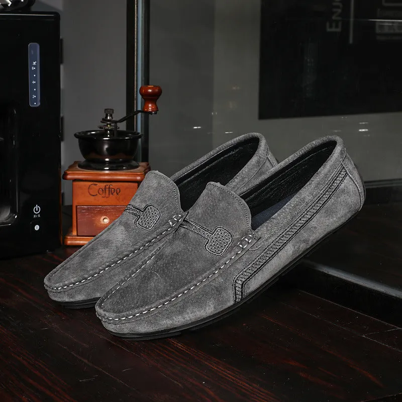 Men Shoes Big Size 38-48 Genuine Leather Mens Loafers Summer Sneakers