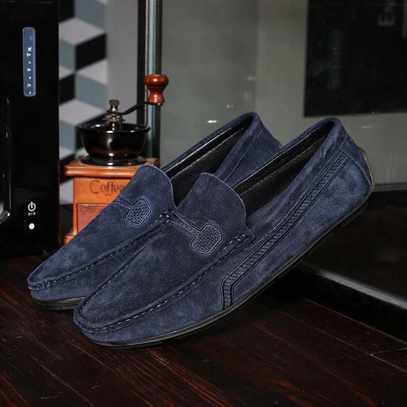 Men Shoes Big Size 38-48 Genuine Leather Mens Loafers Summer Sneakers