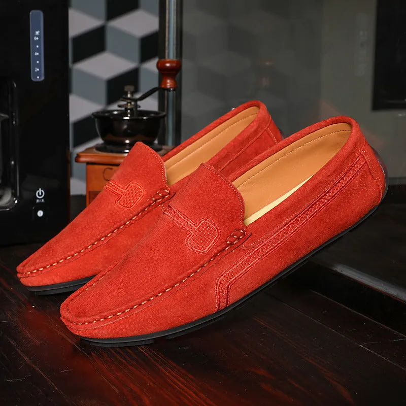 Men Shoes Big Size 38-48 Genuine Leather Mens Loafers Summer Sneakers